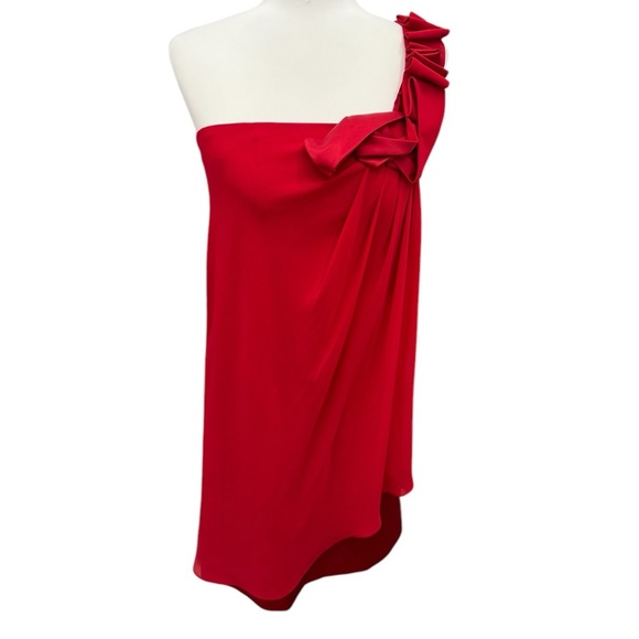 Max and Cleo One Shoulder Dress – Red, Size 8 - Picture 2 of 4